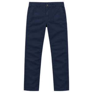 Navy Twill Slim-Fit Chino Pants for Men – Medium